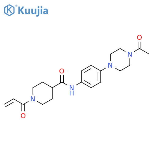 N-[4-(4-Acetyl-1-piperazinyl)phenyl]-1-(1-oxo-2-propen-1-yl)-4-piperidinecarboxamide structure