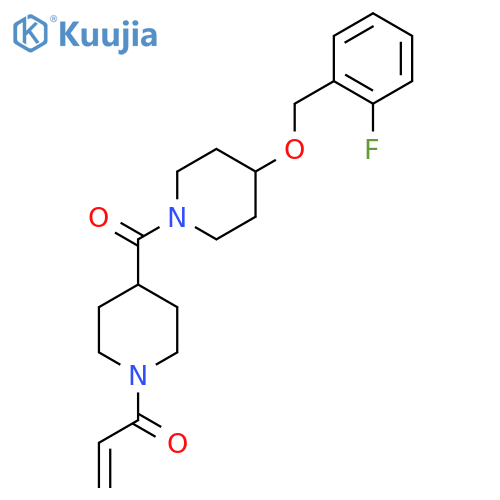 1-(4-{4-[(2-Fluorophenyl)methoxy]piperidine-1-carbonyl}piperidin-1-yl)prop-2-en-1-one structure