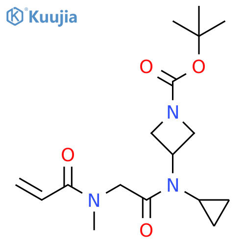 tert-butyl 3-N-cyclopropyl-2-(N-methylprop-2-enamido)acetamidoazetidine-1-carboxylate structure