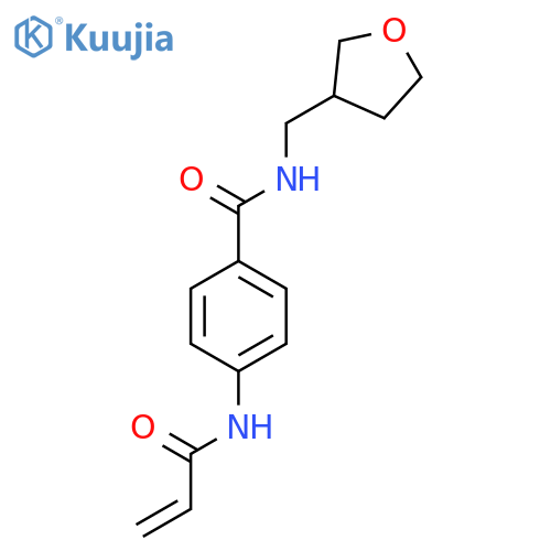N-(oxolan-3-yl)methyl-4-(prop-2-enamido)benzamide structure