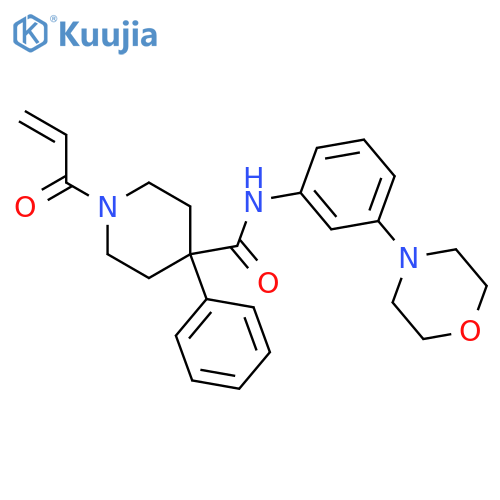 N-(3-Morpholin-4-ylphenyl)-4-phenyl-1-prop-2-enoylpiperidine-4-carboxamide structure