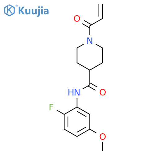 N-(2-Fluoro-5-methoxyphenyl)-1-prop-2-enoylpiperidine-4-carboxamide structure