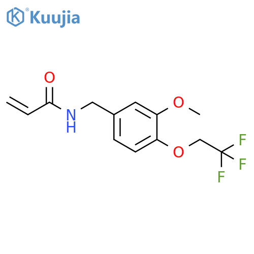 N-{3-methoxy-4-(2,2,2-trifluoroethoxy)phenylmethyl}prop-2-enamide structure