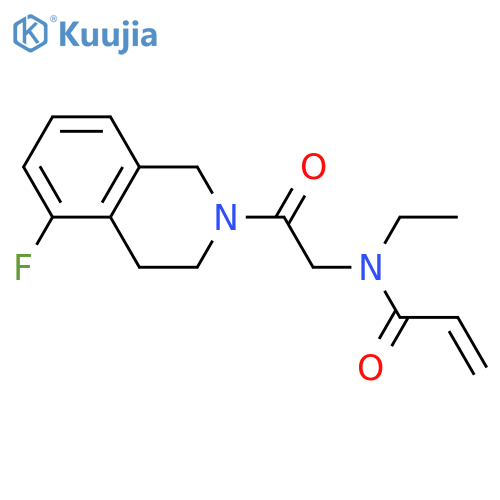 N-Ethyl-N-[2-(5-fluoro-3,4-dihydro-2(1H)-isoquinolinyl)-2-oxoethyl]-2-propenamide structure