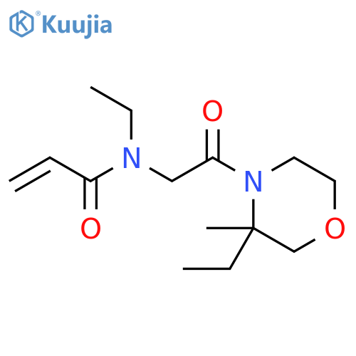 N-ethyl-N-2-(3-ethyl-3-methylmorpholin-4-yl)-2-oxoethylprop-2-enamide structure