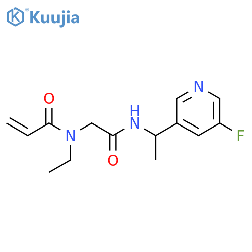 N-ethyl-N-({1-(5-fluoropyridin-3-yl)ethylcarbamoyl}methyl)prop-2-enamide structure