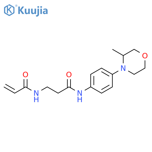 N-[3-[[4-(3-Methyl-4-morpholinyl)phenyl]amino]-3-oxopropyl]-2-propenamide structure