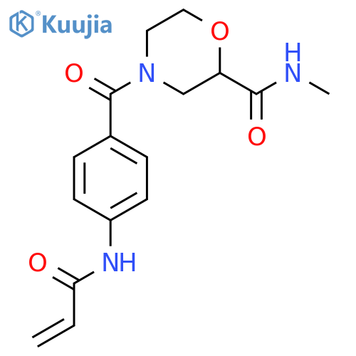 N-Methyl-4-[4-(prop-2-enoylamino)benzoyl]morpholine-2-carboxamide structure