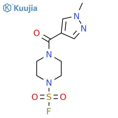 4-(1-methyl-1H-pyrazole-4-carbonyl)piperazine-1-sulfonyl fluoride structure