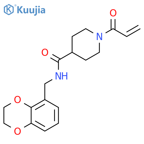 N-[(2,3-Dihydro-1,4-benzodioxin-5-yl)methyl]-1-(1-oxo-2-propen-1-yl)-4-piperidinecarboxamide structure