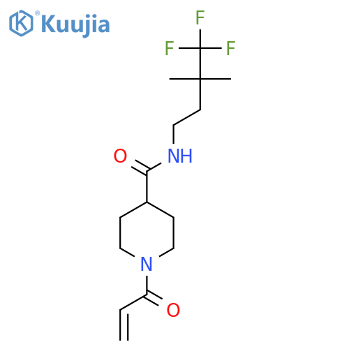 1-Prop-2-enoyl-N-(4,4,4-trifluoro-3,3-dimethylbutyl)piperidine-4-carboxamide structure