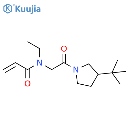 N-2-(3-tert-butylpyrrolidin-1-yl)-2-oxoethyl-N-ethylprop-2-enamide structure