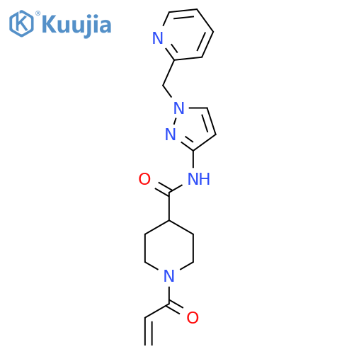 1-Acryloyl-N-(1-(pyridin-2-ylmethyl)-1H-pyrazol-3-yl)piperidine-4-carboxamide structure