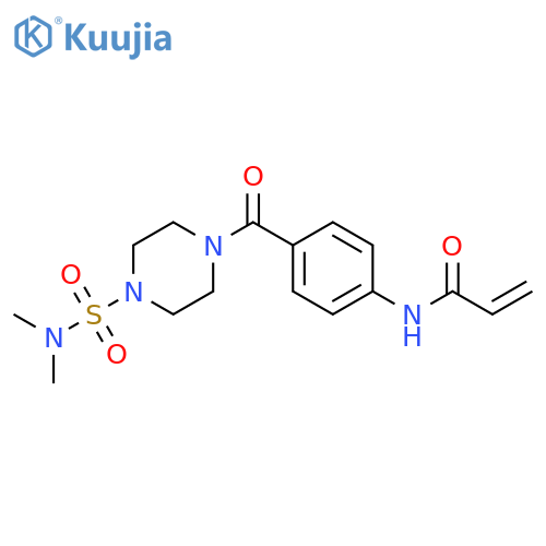 N-[4-[[4-[(Dimethylamino)sulfonyl]-1-piperazinyl]carbonyl]phenyl]-2-propenamide structure
