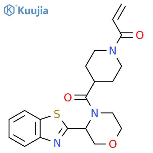 1-{4-[3-(1,3-Benzothiazol-2-yl)morpholine-4-carbonyl]piperidin-1-yl}prop-2-en-1-one structure