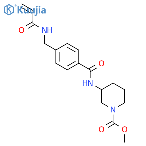 Methyl 3-{4-[(prop-2-enamido)methyl]benzamido}piperidine-1-carboxylate structure