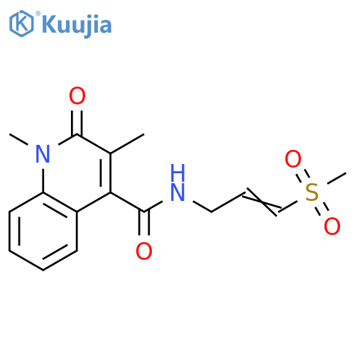 1,2-Dihydro-1,3-dimethyl-N-[3-(methylsulfonyl)-2-propen-1-yl]-2-oxo-4-quinolinecarboxamide structure