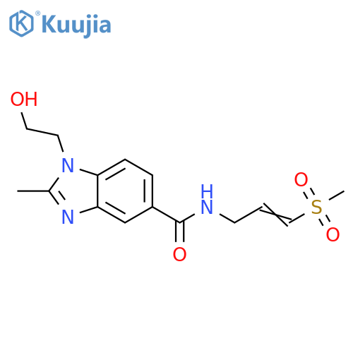 1-(2-Hydroxyethyl)-2-methyl-N-[3-(methylsulfonyl)-2-propen-1-yl]-1H-benzimidazole-5-carboxamide structure