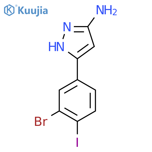 3-Amino-5-(3-bromo-4-iodophenyl)pyrazole structure