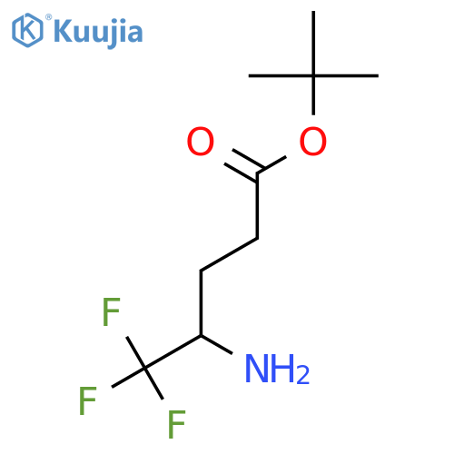 Tert-butyl 4-amino-5,5,5-trifluoropentanoate structure