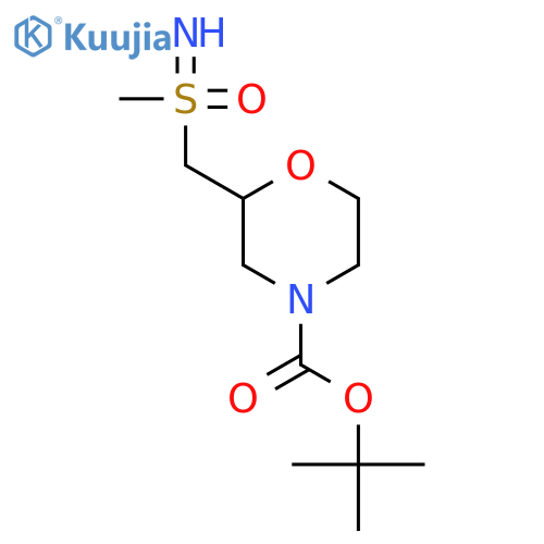 Tert-butyl 2-{[imino(methyl)oxo-lambda6-sulfanyl]methyl}morpholine-4-carboxylate structure