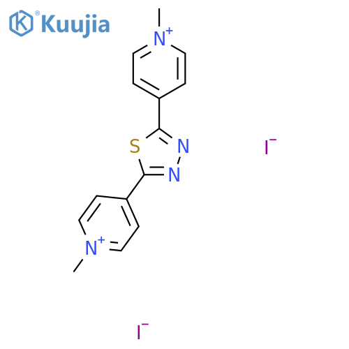 1-methyl-4-[5-(1-methylpyridin-1-ium-4-yl)-1,3,4-thiadiazol-2-yl]pyridin-1-ium diiodide structure