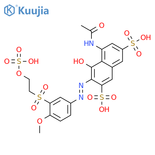 2,7-Naphthalenedisulfonicacid,5-(acetylamino)-4-hydroxy-3-[2-[4-methoxy-3-[[2-(sulfooxy)ethyl]sulfonyl]phenyl]diazenyl]- structure