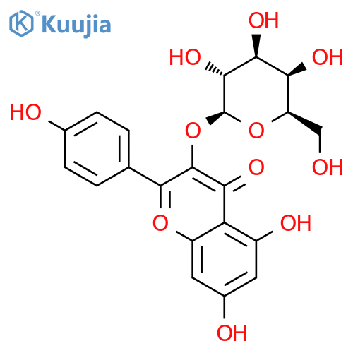 Kaempferol 3-O-β-D-galactopyranoside structure