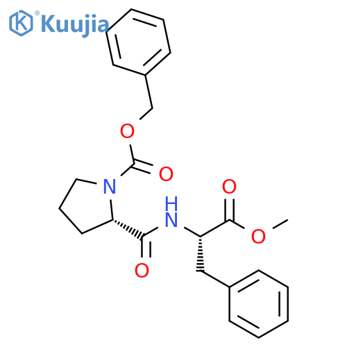 L-Phenylalanine, N-[1-[(phenylmethoxy)carbonyl]-L-prolyl]-, methyl ester structure