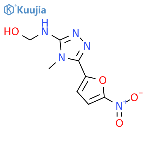 Methanol,1-[[4-methyl-5-(5-nitro-2-furanyl)-4H-1,2,4-triazol-3-yl]amino]- structure