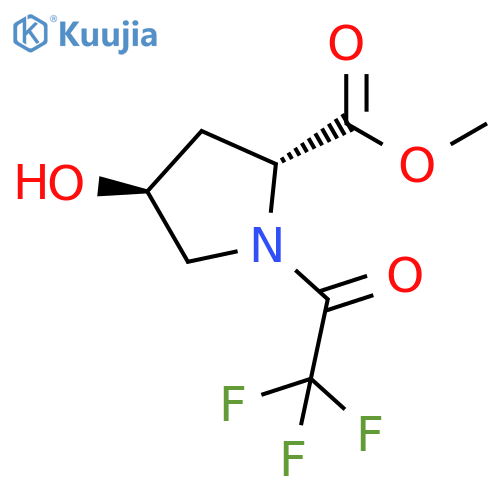 D-Proline, 4-hydroxy-1-(trifluoroacetyl)-, methyl ester, (4S)-rel- structure