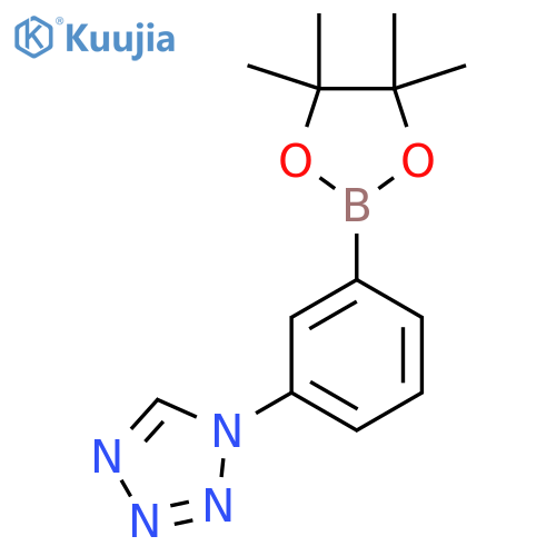 1-3-(tetramethyl-1,3,2-dioxaborolan-2-yl)phenyl-1H-1,2,3,4-tetrazole structure