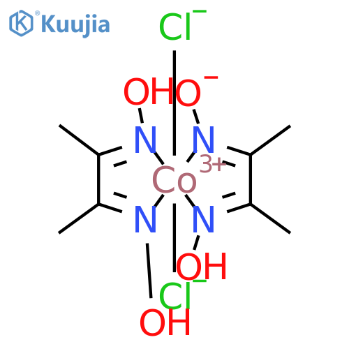 Cobalt, [[2,3-butanedione 2,3-di(oximato-κN)](1-)][2,3-butanedione 2,3-di(oxime-κN)]dichloro-, (OC-6-14)- structure