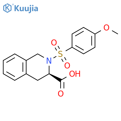 (3R)-1,2,3,4-Tetrahydro-2-(4-methoxyphenyl)sulfonyl-3-isoquinolinecarboxylic Acid structure