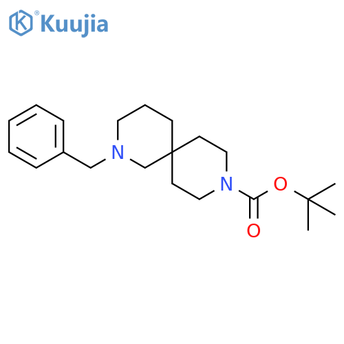 2,9-Diazaspiro[5.5]undecane-9-carboxylic acid, 2-(phenylmethyl)-, 1,1-dimethylethyl ester structure
