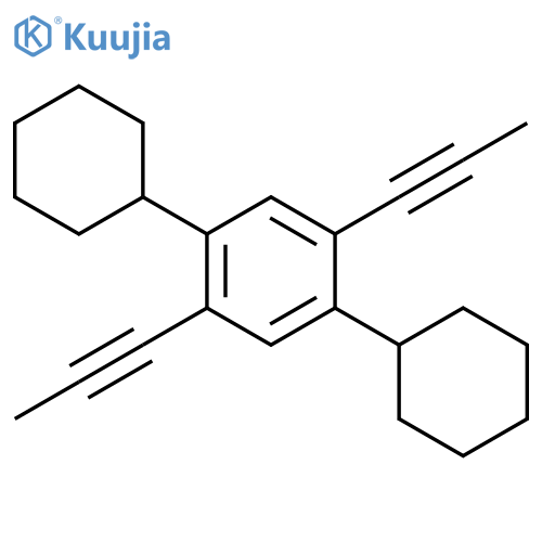 Benzene,1,4-dicyclohexyl-2,5-di-1-propyn-1-yl- structure