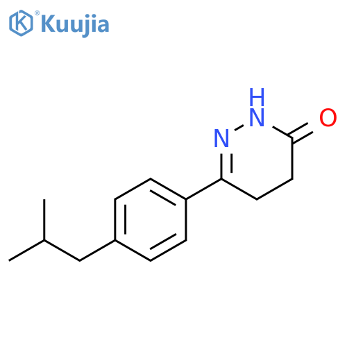 3(2H)-Pyridazinone, 4,5-dihydro-6-[4-(2-methylpropyl)phenyl]- structure