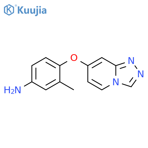 Benzenamine, 3-methyl-4-(1,2,4-triazolo[4,3-a]pyridin-7-yloxy)- structure