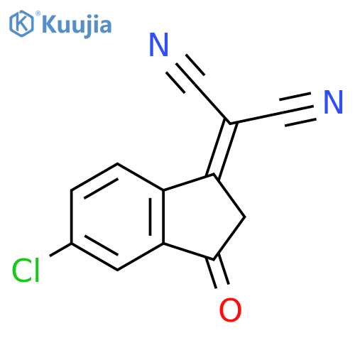 2-(5-Chloro-3-oxo-2,3-dihydro-1H-inden-1-ylidene)malononitrile structure