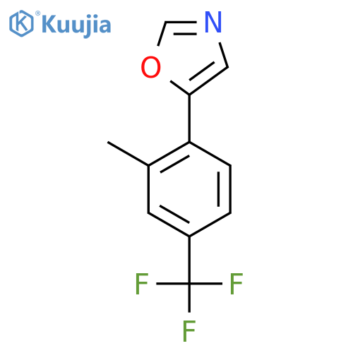 5-(2-Methyl-4-(trifluoromethyl)phenyl)oxazole structure