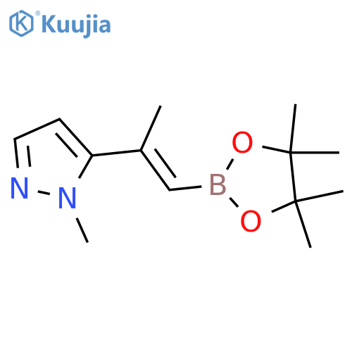 1-Methyl-5-[(1e)-1-(tetramethyl-1,3,2-dioxaborolan-2-yl)prop-1-en-2-yl]-1h-pyrazole structure