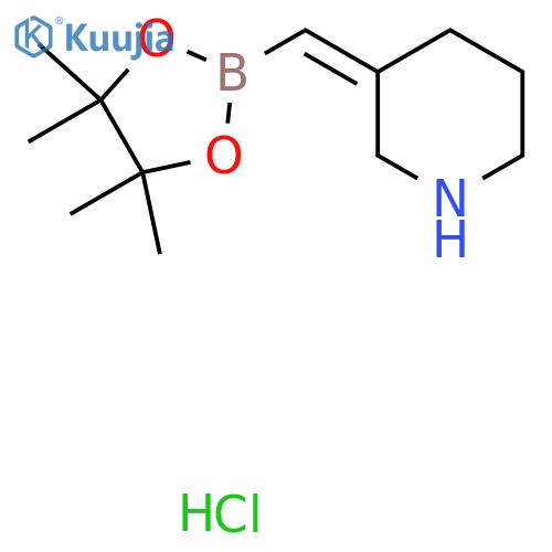 (3Z)-3-[(4,4,5,5-Tetramethyl-1,3,2-dioxaborolan-2-yl)methylidene]piperidine;hydrochloride structure
