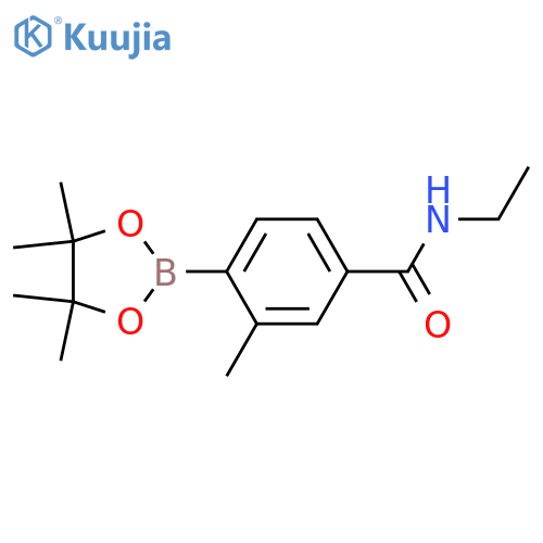 N-Ethyl-3-methyl-4-(tetramethyl-1,3,2-dioxaborolan-2-yl)benzamide structure