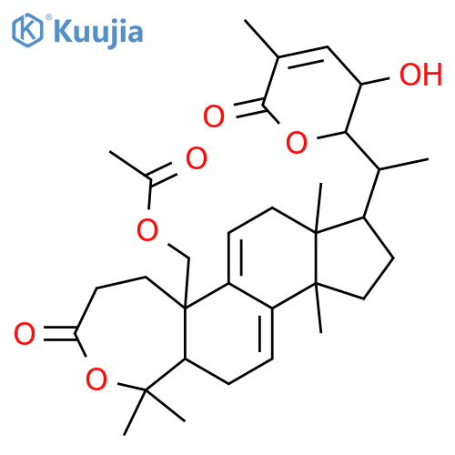 4,19,23-Trihydroxy-3,4-secolanosta-7,9(11),24-trien-26,22-olid-3-oic acid; (22R,23S)-form, (3→4)-Lactone, 19-Ac structure