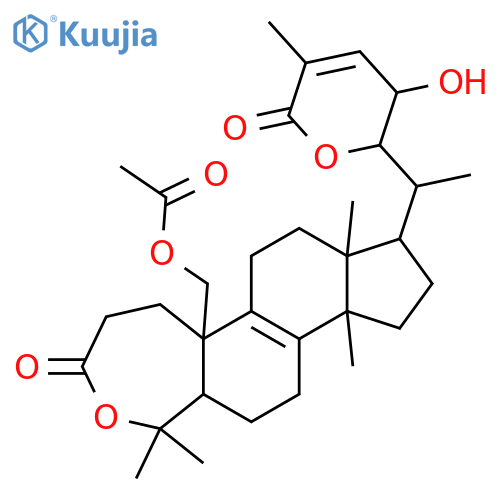 4,19,23-Trihydroxy-3,4-secolanosta-7,9(11),24-trien-26,22-olid-3-oic acid; (22R,23S)-form, 7,11-Dihydro, (3→4)-lactone, 19-Ac structure