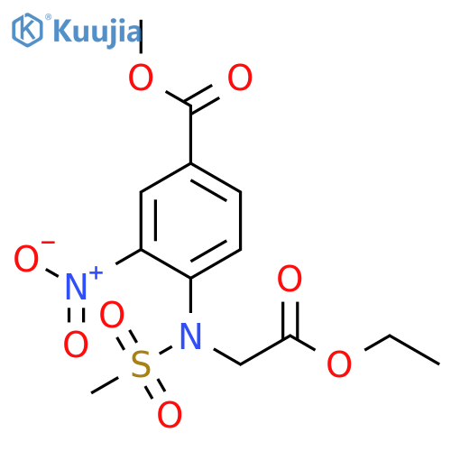 Methyl 4-[N-(2-ethoxy-2-oxoethyl)methanesulfonamido]-3-nitrobenzoate structure