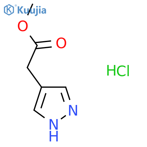 methyl 2-(1H-pyrazol-4-yl)acetate hydrochloride structure