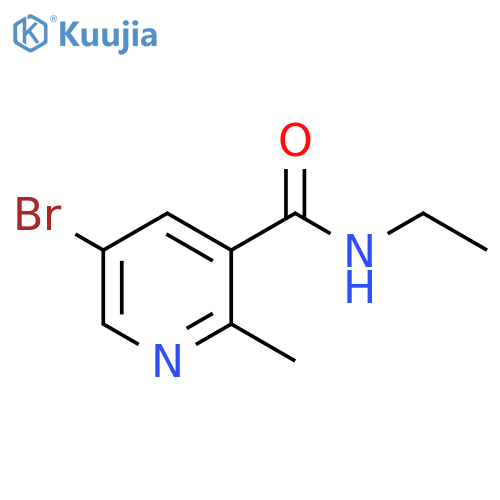 5-bromo-N-ethyl-2-methylpyridine-3-carboxamide structure