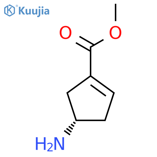 Methyl (S)-4-aminocyclopent-1-ene-1-carboxylate structure