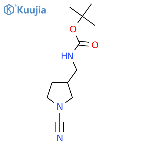 tert-butyl N-(1-cyanopyrrolidin-3-yl)methylcarbamate structure